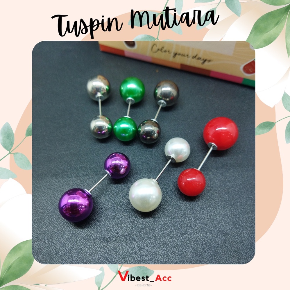 COD BROSS MUTIARA KOREA PEARL OFF WHITE AKSESORIS MUSLIM Tuspin Mutiara polos - pin peniti jilbab bros tusuk kerudung