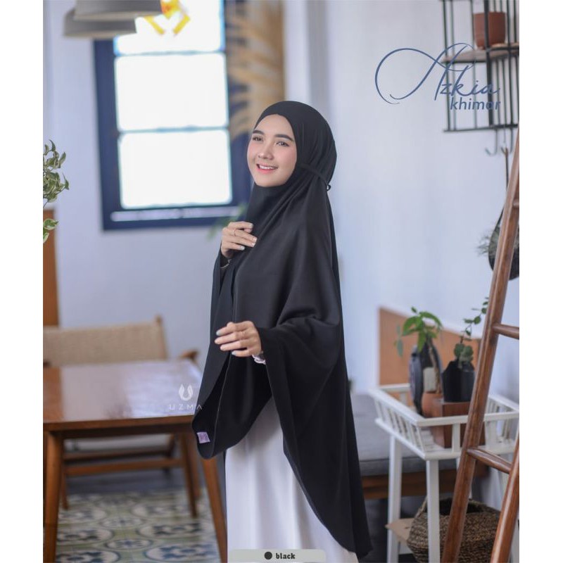 Khimar Azkia Jumbo+ Free Cadar | Uzma Hijab Original