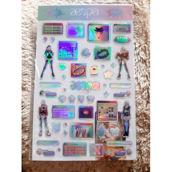 EPOXY HOLOGRAM WINTER PHOTOCARD AESPA BLACK MAMBA