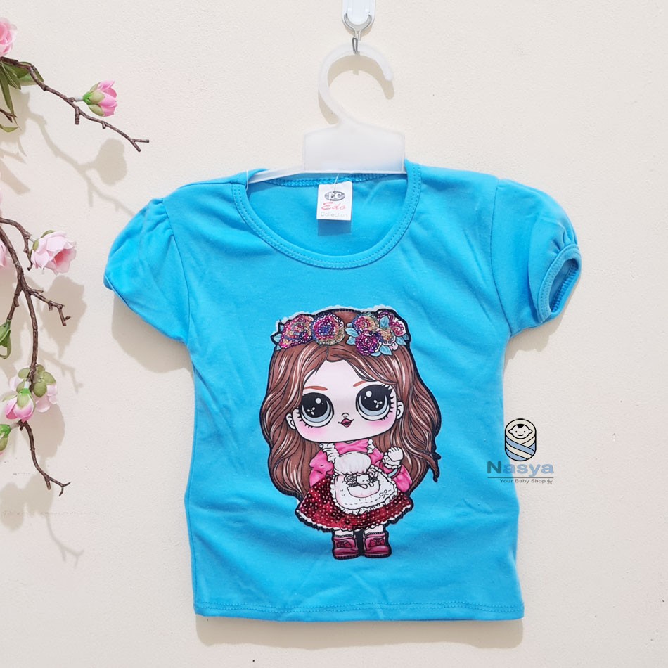 [E-011] Kaos Anak perempuan oblong (6 bulan - 3 tahun) S M L XL atasan baju