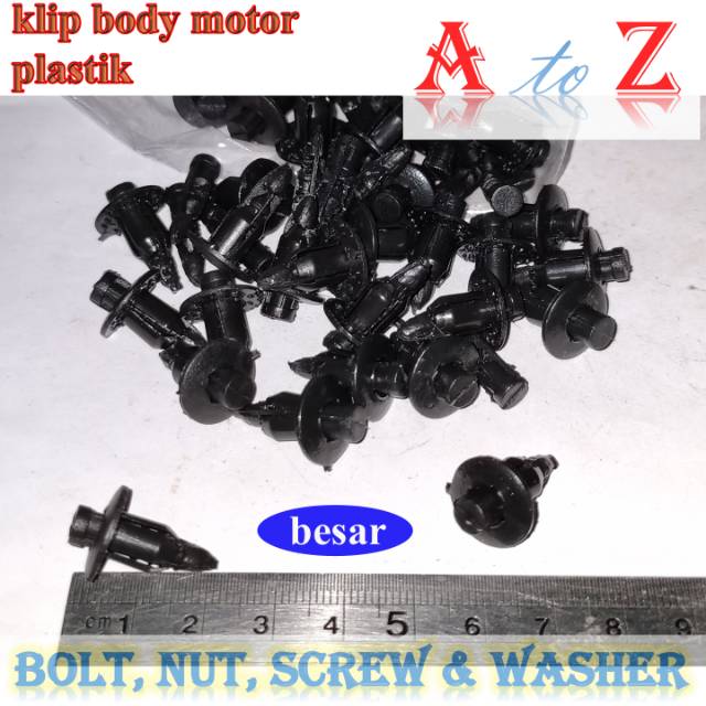 Baut kancing/klip plastik bodi motor/rivet body motor