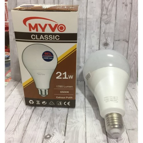 Myvo Classic Lampu Bohlam LED 21 Watt Murah Terang Bergaransi LED BULB