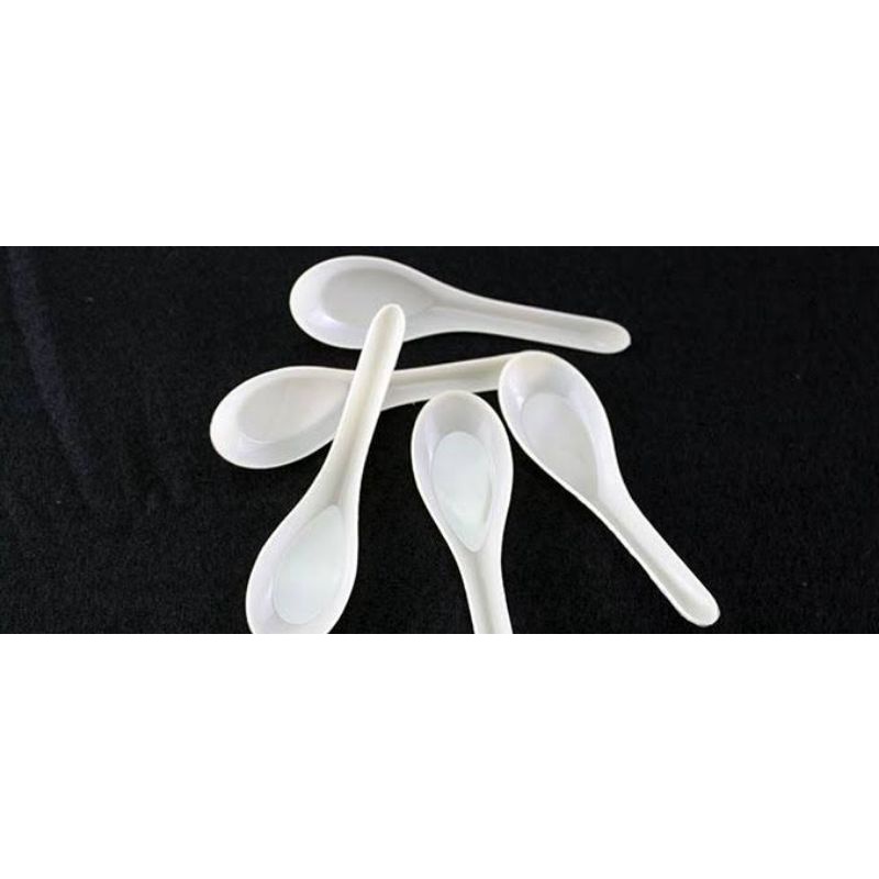 Sendok plastik (sendok bebek putih )isi 60pcs MB4080
