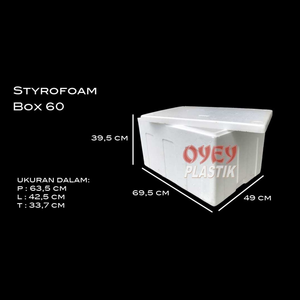 Styrofoam box 60 / Kotak Stereofoam Foam Sterofom besar