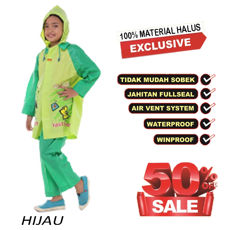 jas hujan anak perempuan dan laki laki 4-8 tahun - Jas Hujan  - jas hujan anak  - jas hujan anak karakter- Setelan Jas Hujan Jaket Celana - Raincoat Unisex - Jas Hujan Lucu