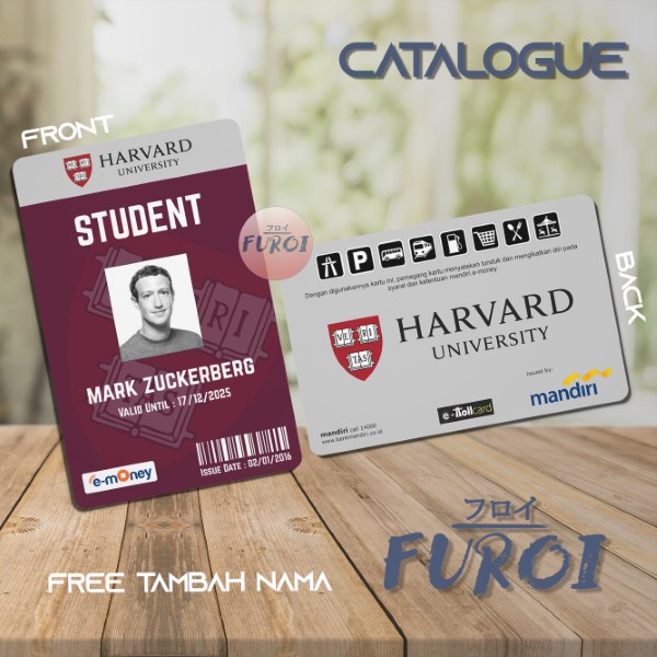 Custom Flazz BCA | Custom Emoney Mandiri | Harvard ID Card