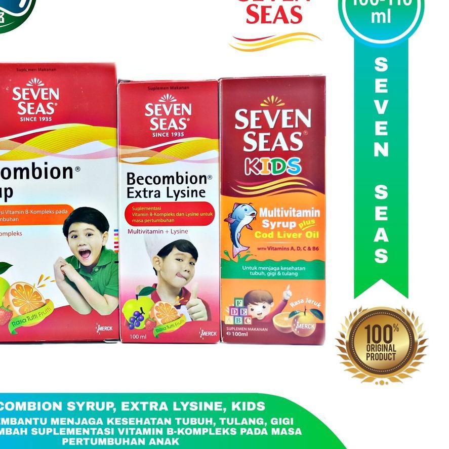 10.10 BIG SALE FASION SEVEN SEAS Becombion - Syrup - Extra Lysine - Kids (Vitamin Pertumbuhan Anak)