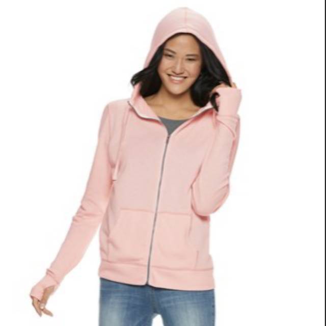 S.Oliver solid zip quiet fairy hoodie jacket (SOFT PINK) ORIGINAL 100%