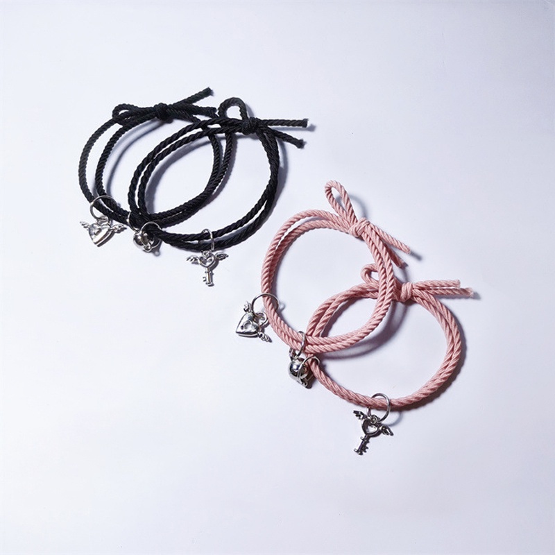 2 pcs/Sepasang gelang Magnetik Beberapa Gelang  Karet Pacar Hadiah Headrope