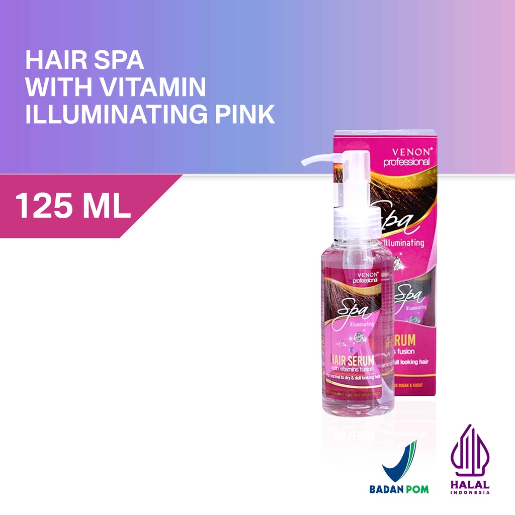 Venon Hair SPA with Vitamin Illuminating Pink 125ml - Vitamin Rambut / Serum Rambut / Hair Vitamin