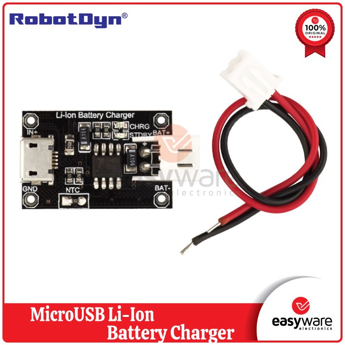 RobotDyn MicroUSB Li-Ion Battery Charger