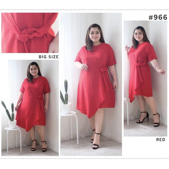 Dress imlek Scarlett Dress / Terusan Wanita BIG SIZE Jumbo Spesial Natal Imlek Murah