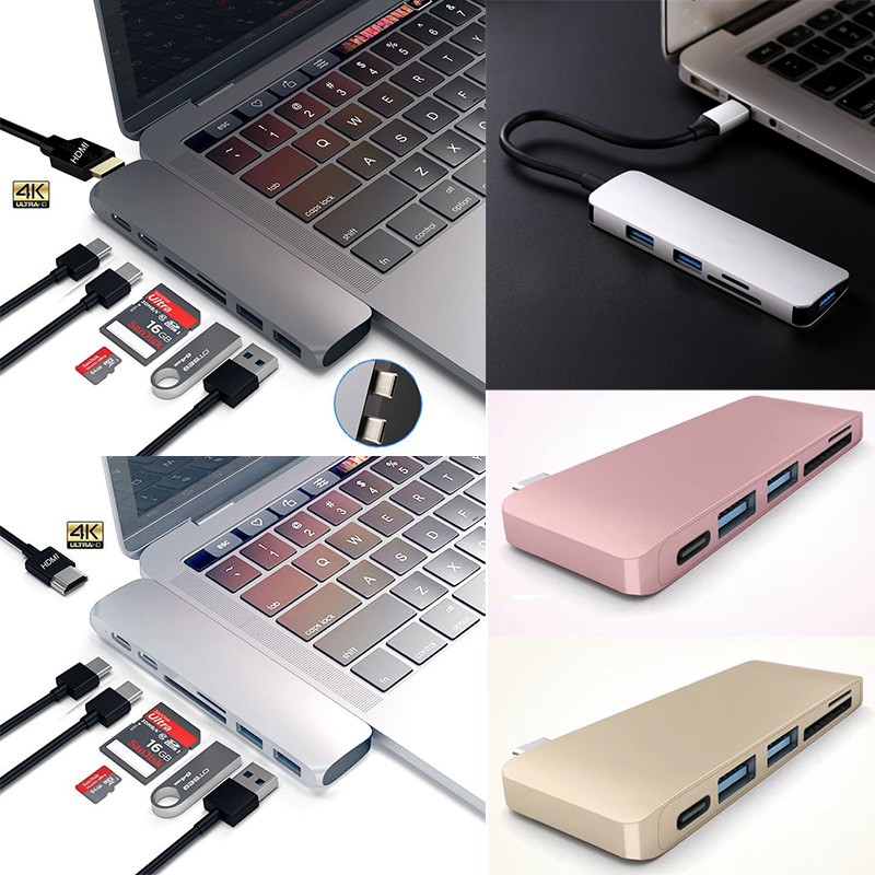 USB C Hub to 4K HDMI USB 3.0 Thunderbolt 3 TF SD Reader
