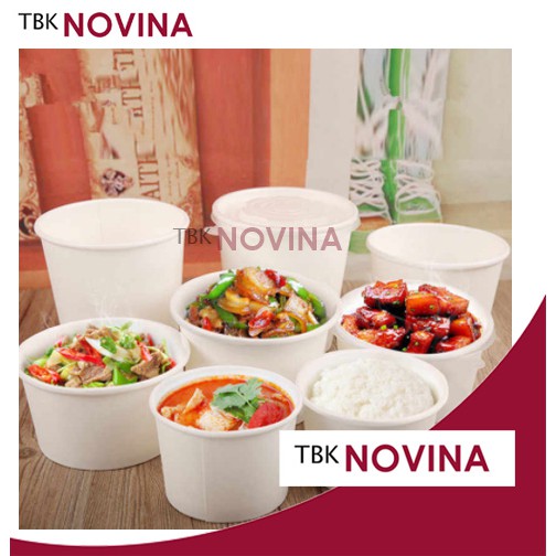 [25PCS] Paper Bowl Tebal 800ml Per Pack 25pcs Mangkuk Tahan Microwave Mangkok Kertas 800 ml