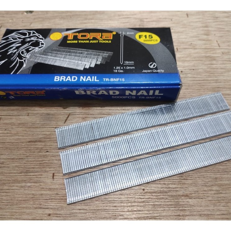 Isi Anak Tembak Tora/Isi Paku Tembak F15 BNF15 Brad Finish Nail Air Nailer Refill Stapless 1 KOTAK