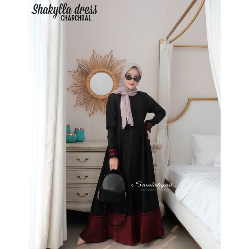 DRESS MUSLIM GAMIS SAIMA MAXY Gamis MOSCREPE Busui Remaja Terbaru Fashion Muslim