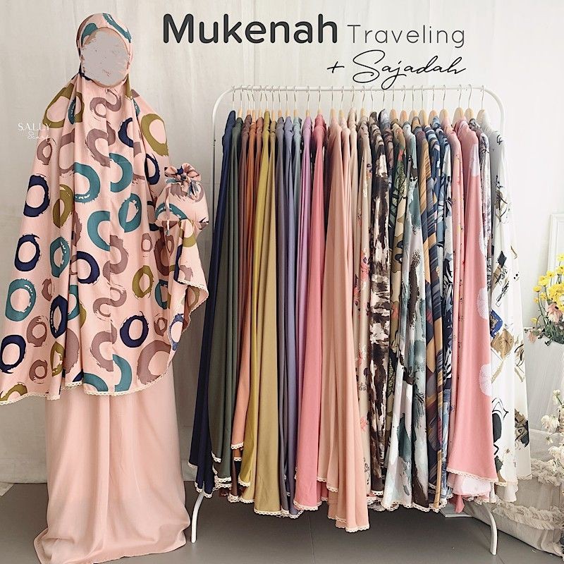 Mukena traveling jumbo by sally.Scarf