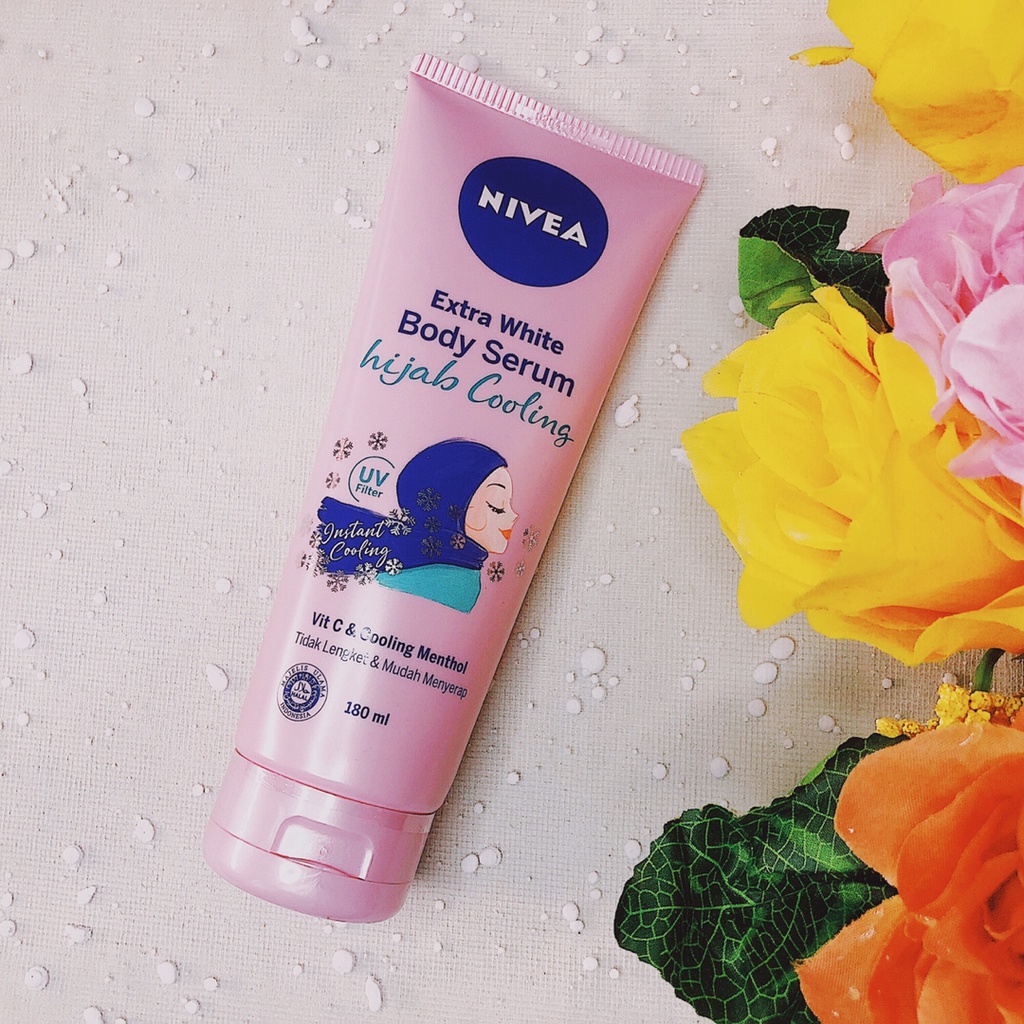 NIVEA Extra White Body Serum Hijab Cooling 180ml