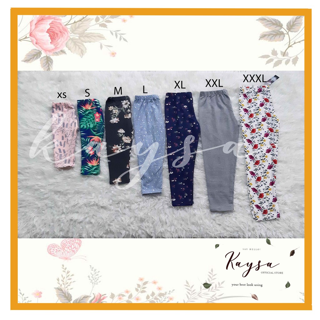  Celana  Legging Motif ANAK  KATUN  Jersey IMPORT  Size XS 