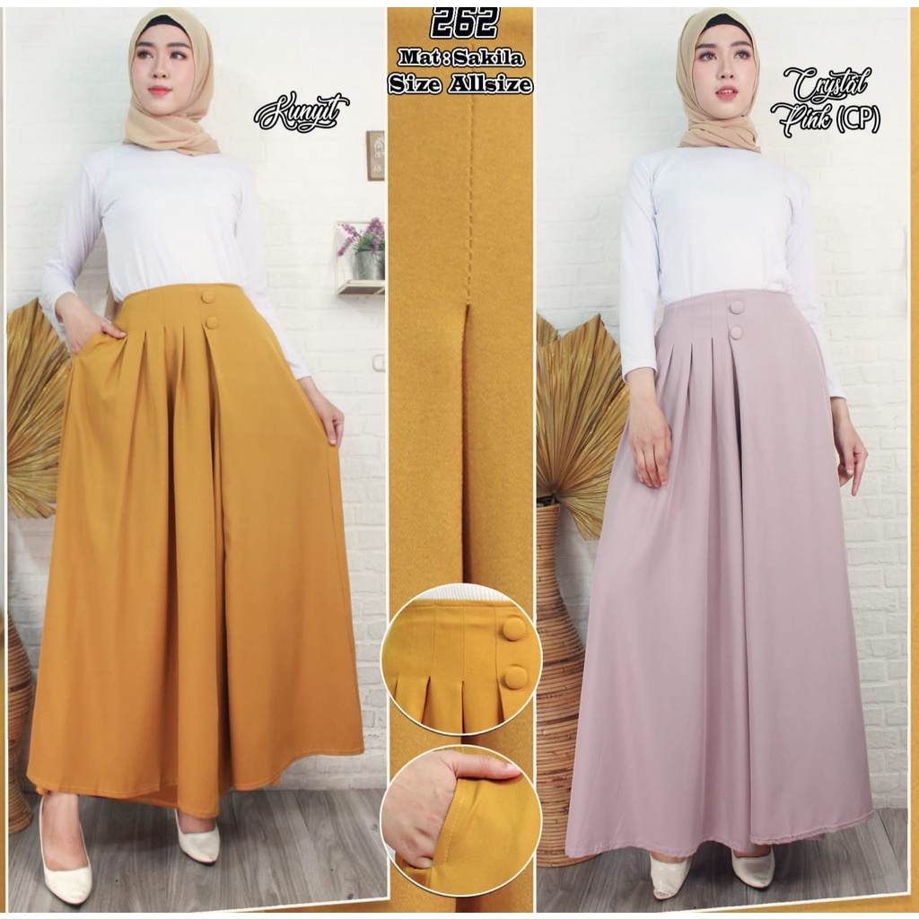 KULOT SAKILA /REMPEL/KANCING LEBAR GEDE/PREMIUM IMPORT/ROK CELANA