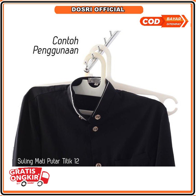 [NEW] HANGER SULING Gantungan Baju Dinding 12 Titik Cantolan Lurus Display