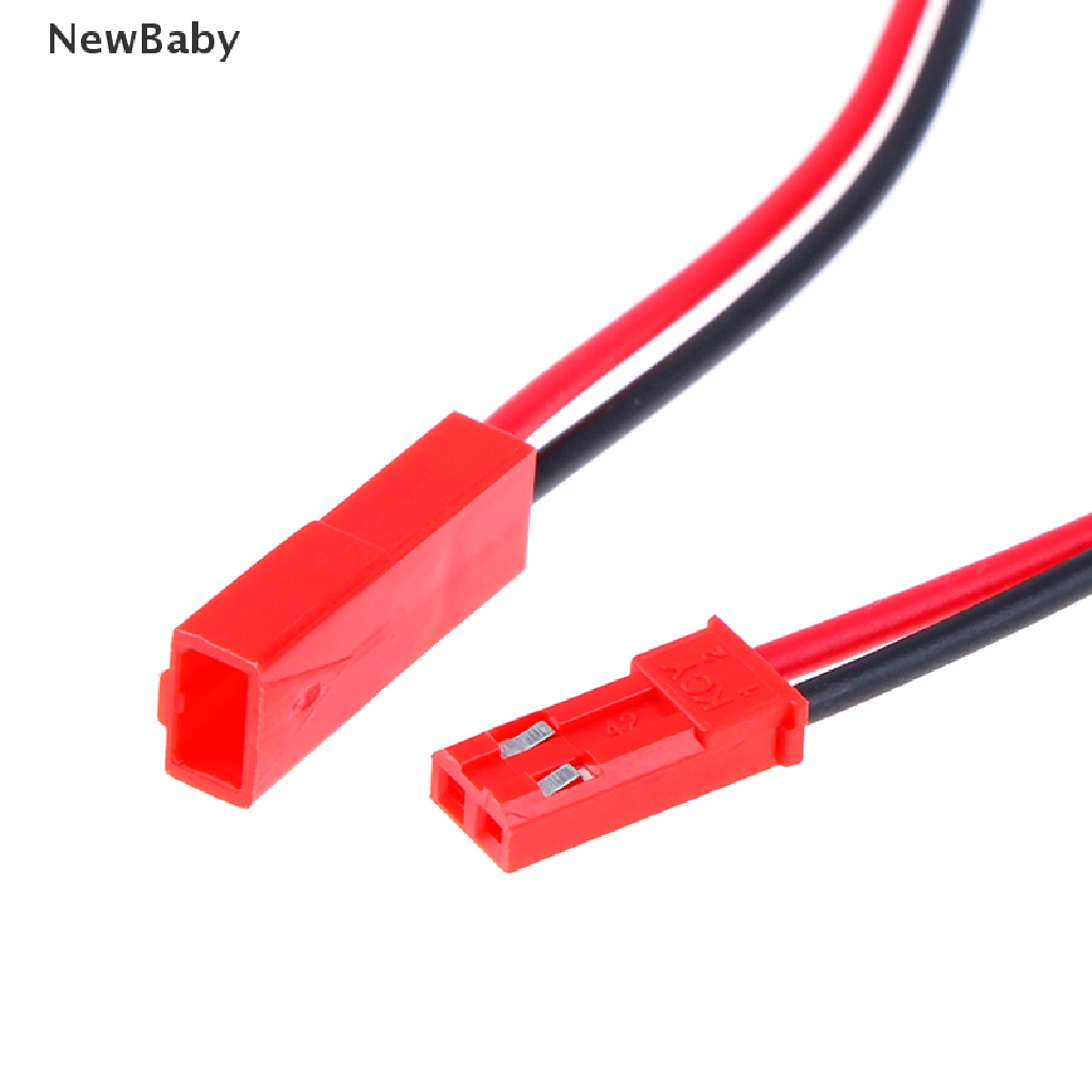 Newbaby 20pcs Konektor Kabel plug jst 2 Pin male female 22 awg Untuk Baterai rc