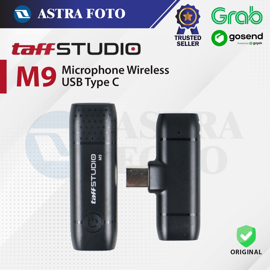 Microphone Wireless Smartphone HP USB Type C - Mic Podcast Live - Black