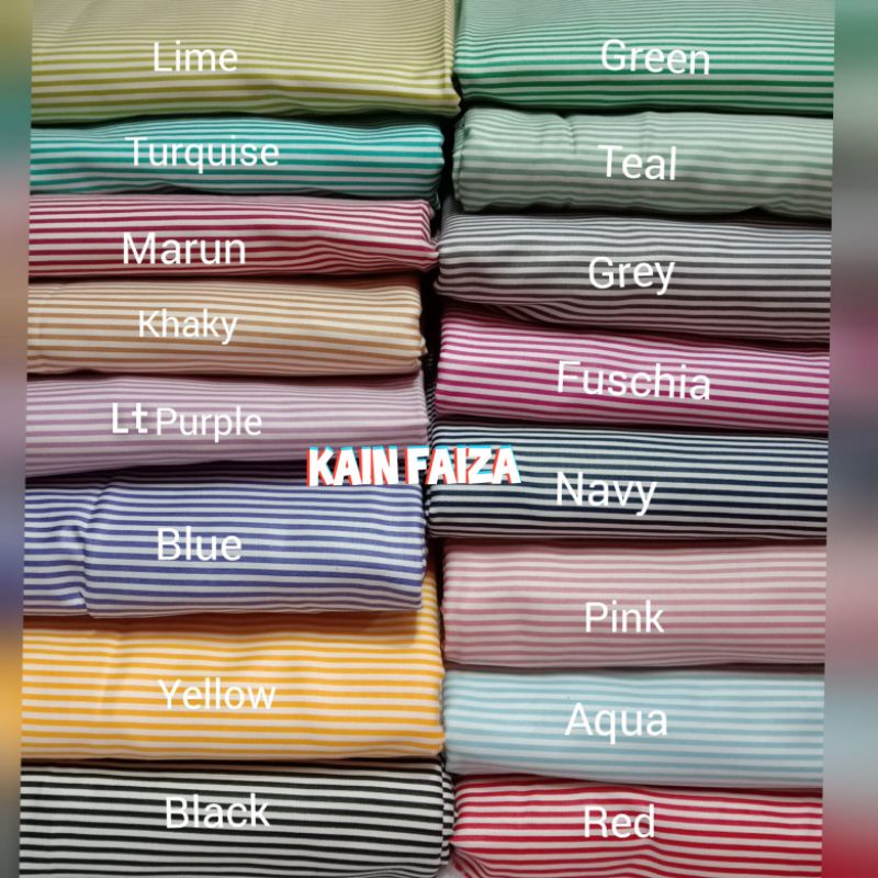 Kain Perca Salur Katun Jepang Tokai Senko (Lebar 75 cm)