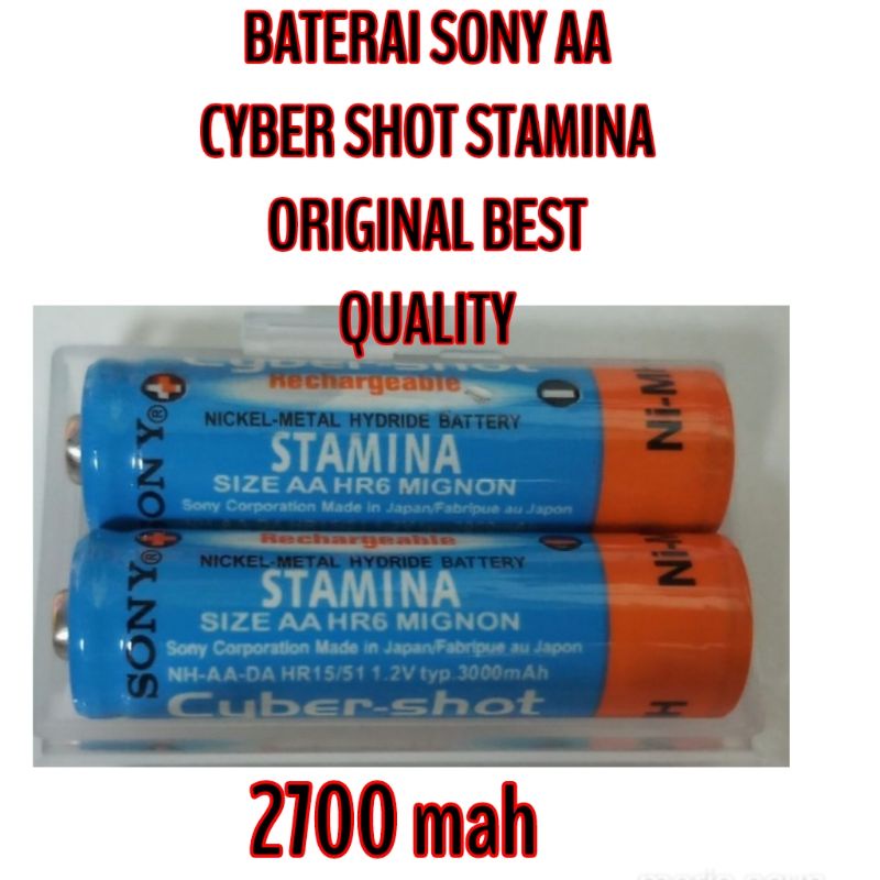 BATERAI AA SONY RECHARGEABLE CYBER SHOT STAMINA ORIGINAL BEST QUALITY