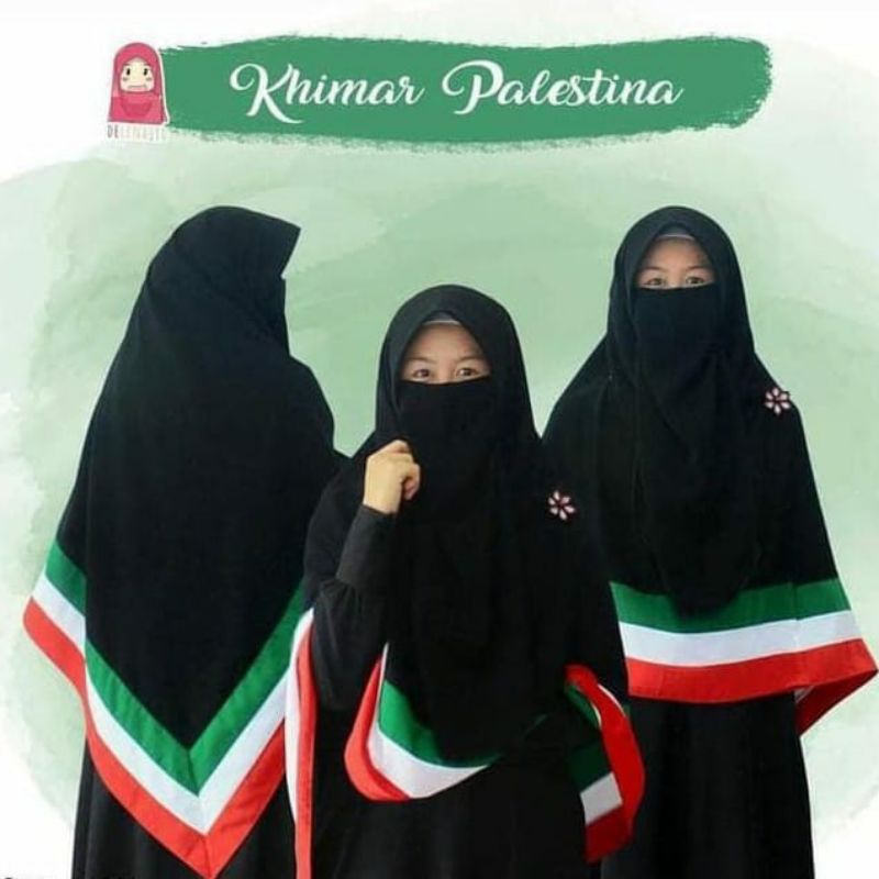 [HUSNA COLLECTION] Khimar Segi Empat Palestine