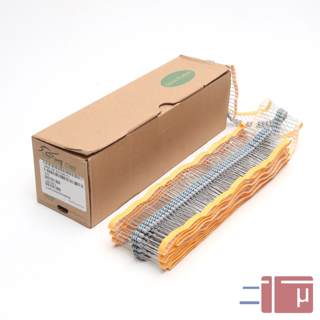 x10 Resistor 56R 56 Ohm 1W Metal Oxide 5% Taiwan Kaki Tembaga