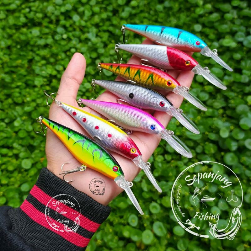 Minnow Floating 11 cm / 9,5 gram ~ minnow floating lidah panjang ~ Sepanjang Fishing