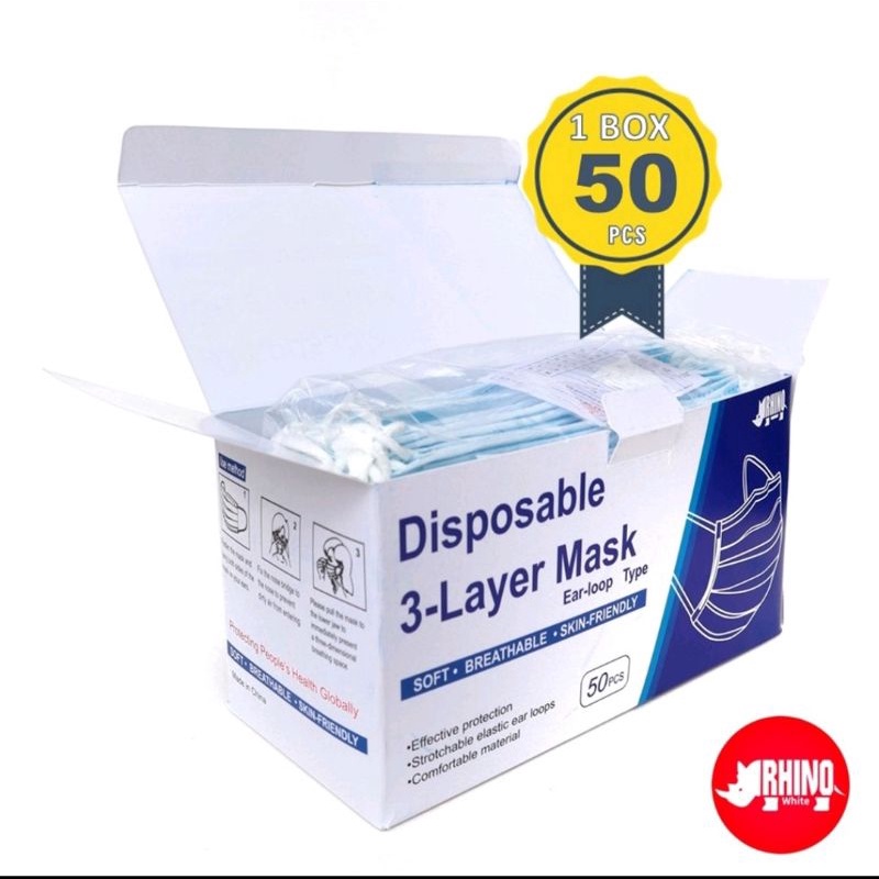 Masker 3Ply Grade Medical Bedah Medis  isi 50 + Box Promo Harga Murah