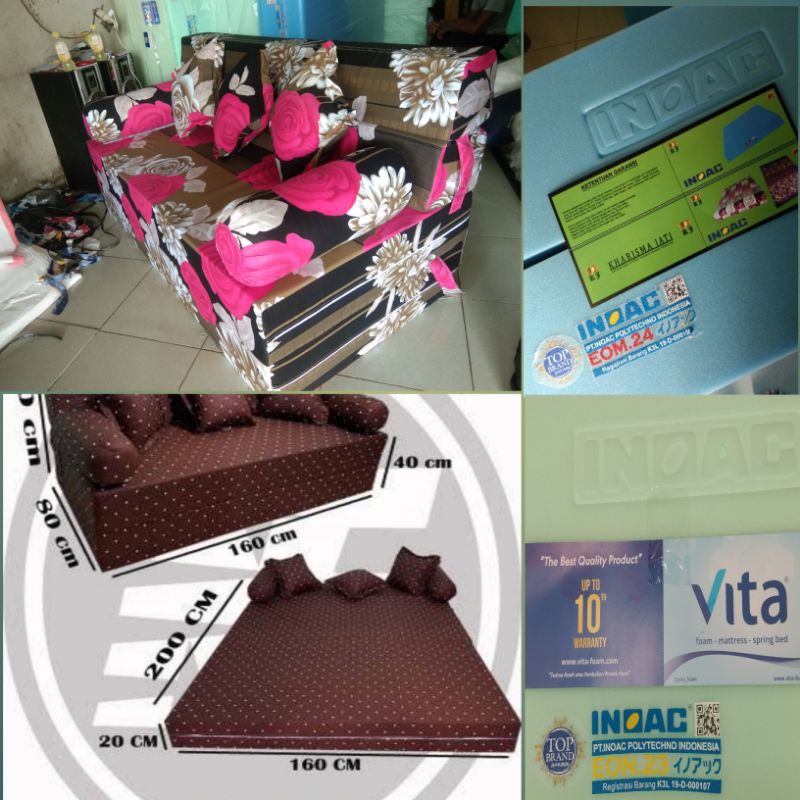 Sofabed Inoac 200x160x20 / Kasur Busa Sofa bed Inoac No 2