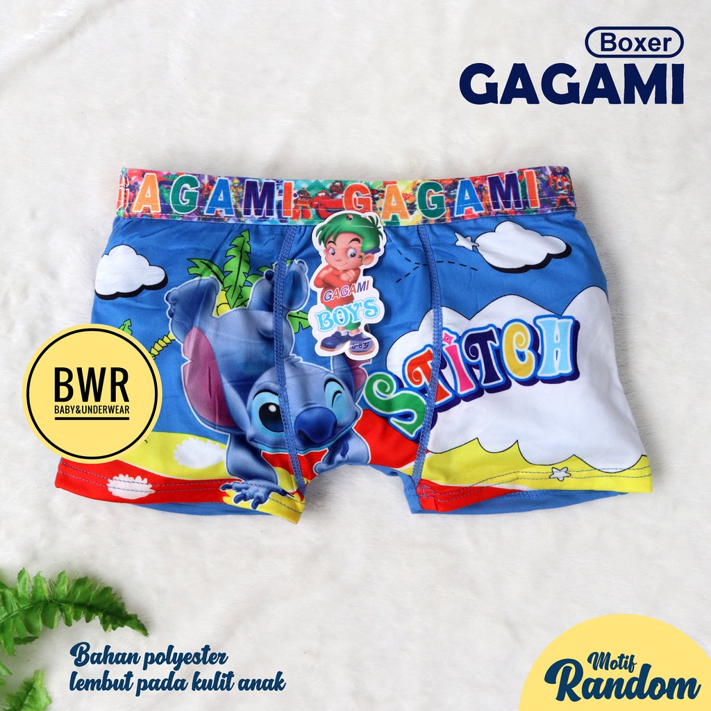 [ 6pc ] Boxer GAGAMI 1018 Anak Boy | Celana Dalam Boxer Renang Anak - Bwr