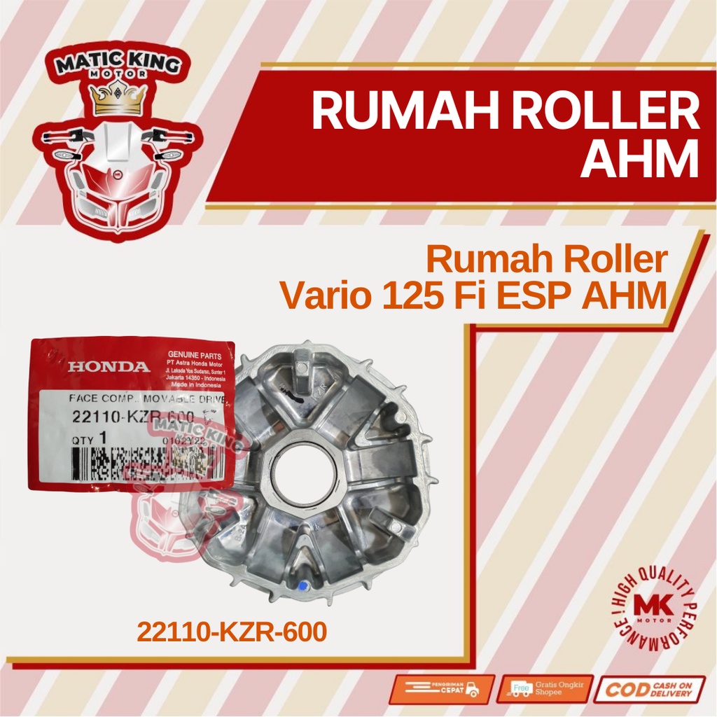 Rumah roller Face Comp Vario 125 Techno Bohlam 22110-KZR-600 asli AHM