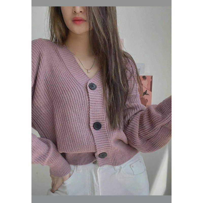 Outer Rajut GRB Premium (7GET) Cardigan Crop/Basic Cardy Allsize-5