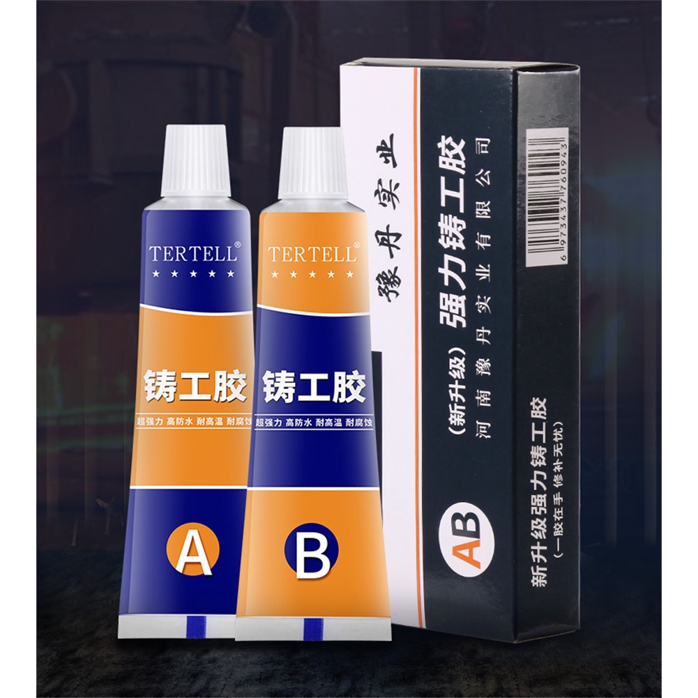 ღ Ab Metal Glue Industrial Repair Sealant Strong Casting Ab Adhesive Weld Seam Metal Repair Agent Tahan Panas Lem Solder Las Dingin