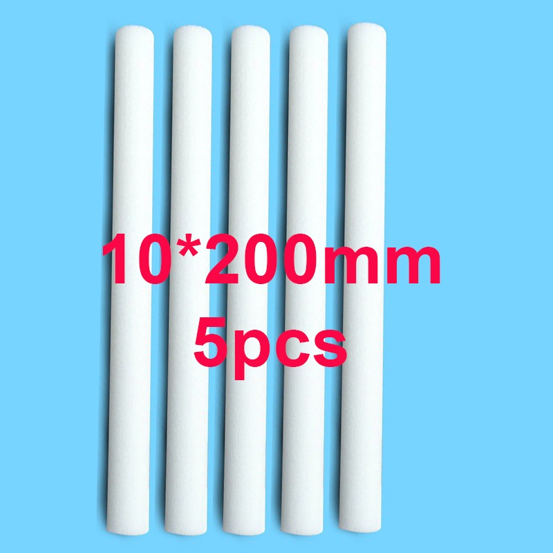 Humidifier Mini Air Purifiers Ultrasonic Atomizer Steamer Cool Mist Arom Diffuser for Aromatherapy in Home & Car with Rainbow LED Light-White 8*200mm 5pcs