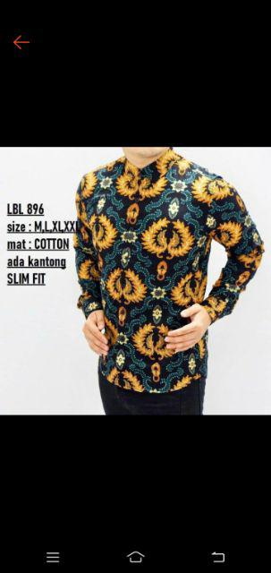Cbl619 Kemeja Batik Pria Slim Fit Mewah Linabatikdistro Unik Baju Batik Pria Best Seller