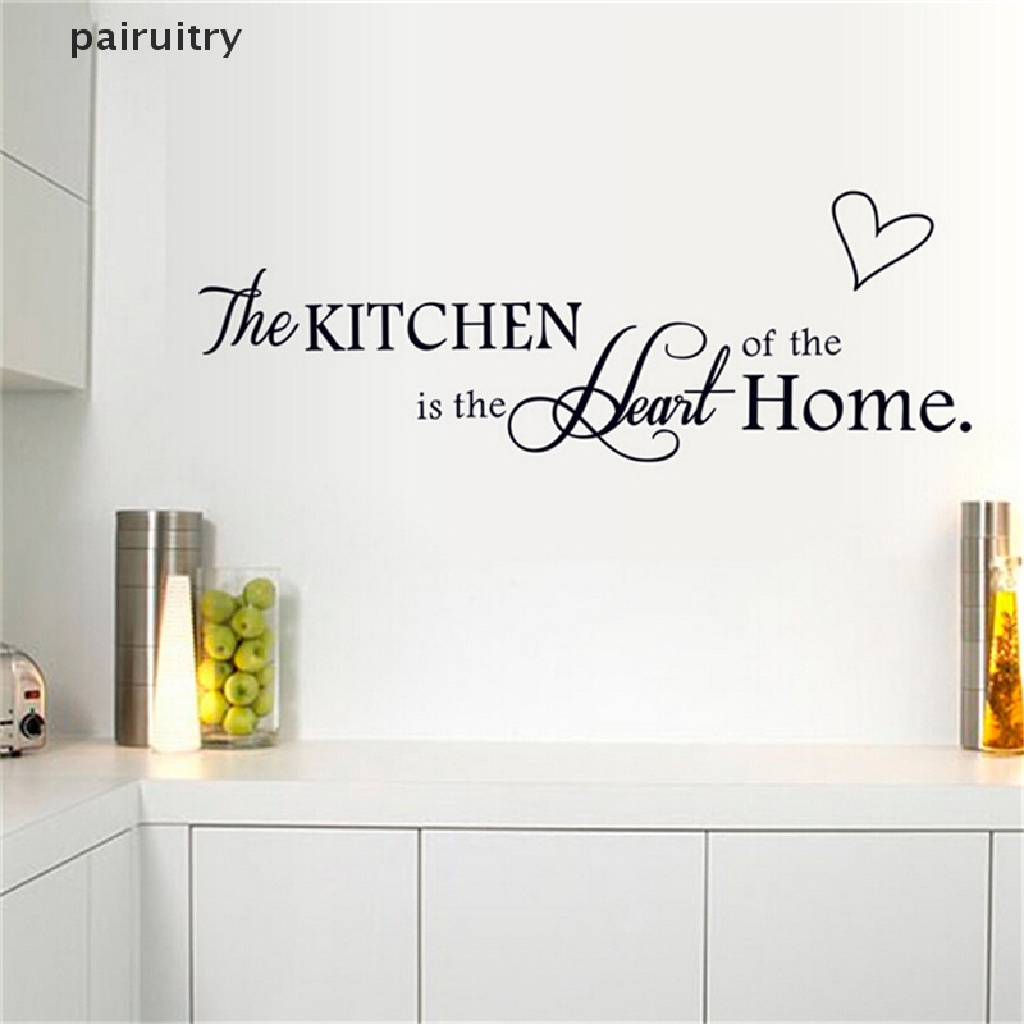 Stiker Dinding Decal Desain Quotes Kitchen Is the Heart of Home Dapat Dicopot