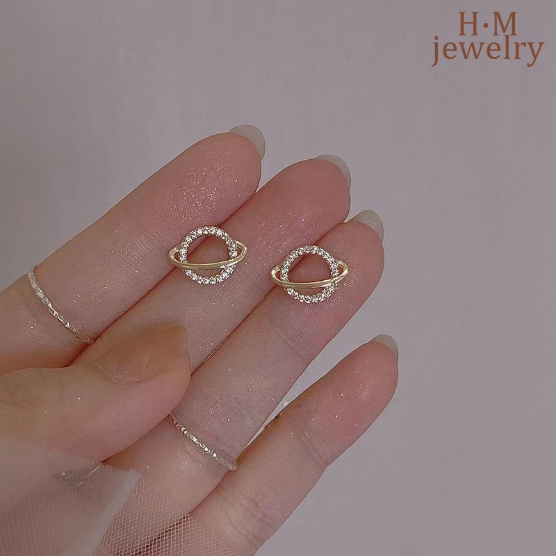 Anting Tusuk Motif Planet Minimalis Untuk Wanita