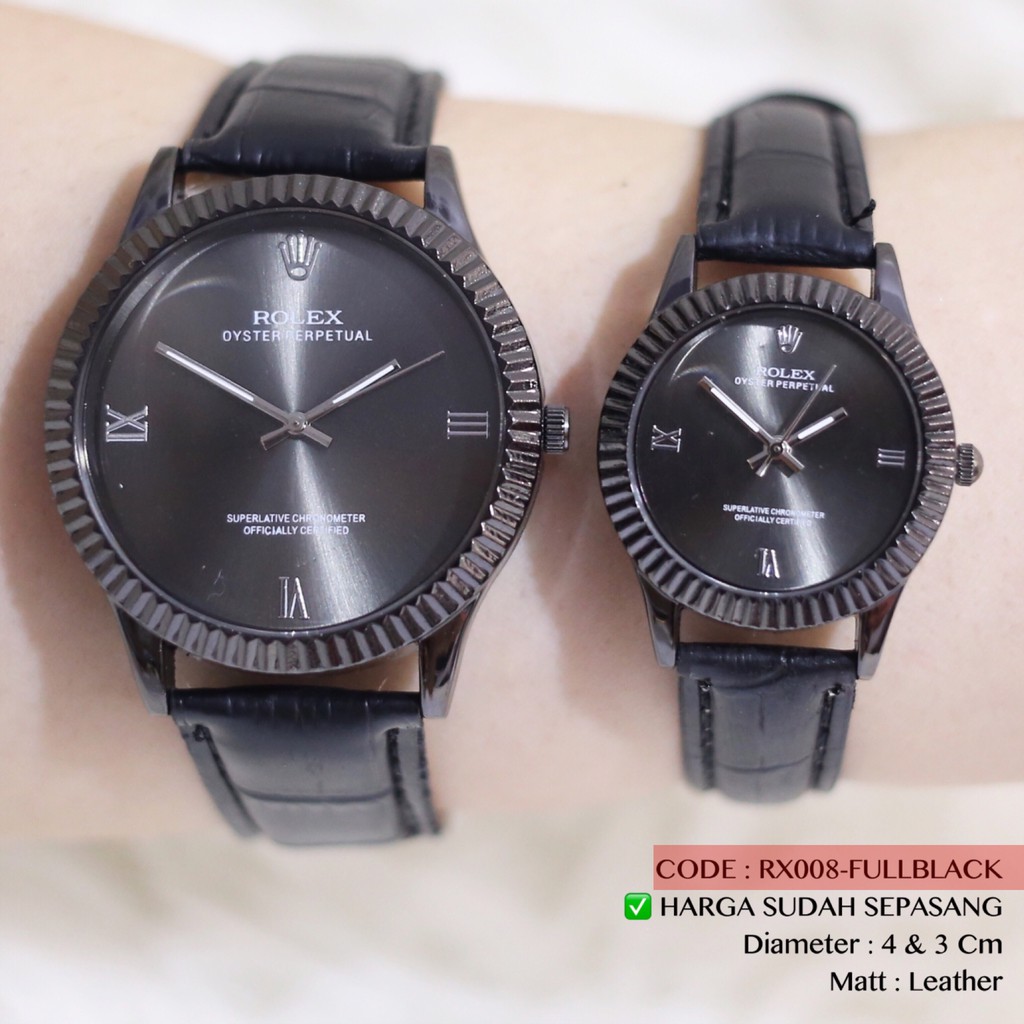 Jam tangan COUPLE sepasang sudah dapat 2pc free baterai cadangan pria wanita sale new RX008