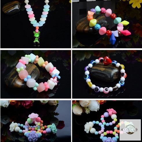 KIDS DIY - 24 Children's Beaded Toys - 24 Manik-Manik Perhiasan Anak