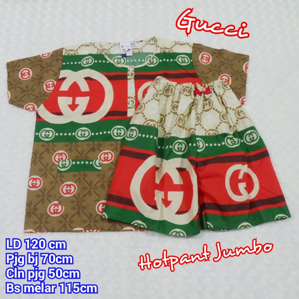 Piyama Baju Tidur Dewasa Katun Adem Motif Gucci