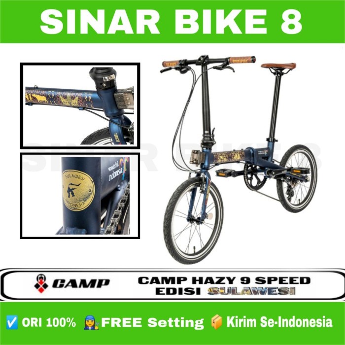 Sepeda Lipat Ukuran 16 Inch ELEMENT CAMP HAZY Folding Bike Edisi Sulawesi