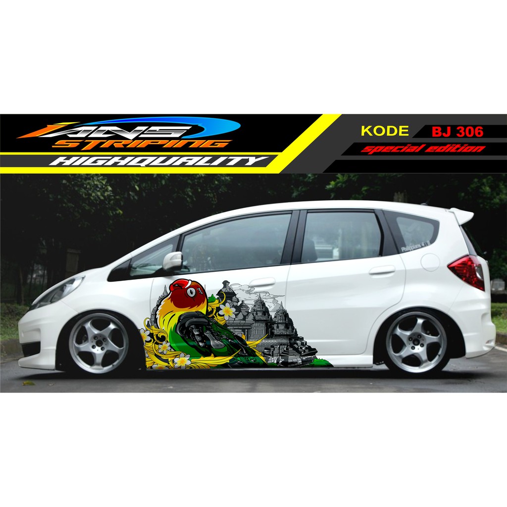 STIKER MOBIL JAZZ, BRIO, AGYA, YARIS, SIGRA / DECAL STICKER MOBIL / STICKER MOBIL BURUNG