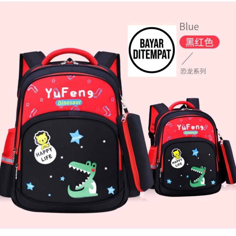 TAS RANSEL SEKOLAH TK/SD  2in1 KARAKTER tas sekolah cewek tas sekolah murmer tas traveling MOTIF YUP