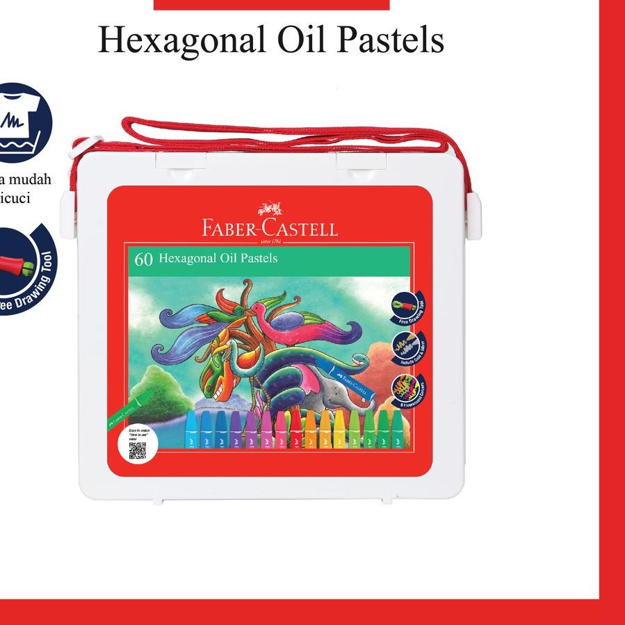 

limited STOCK!Crayon Faber Castell Hexagonal Oil Pastel 60 Warna|SQ5