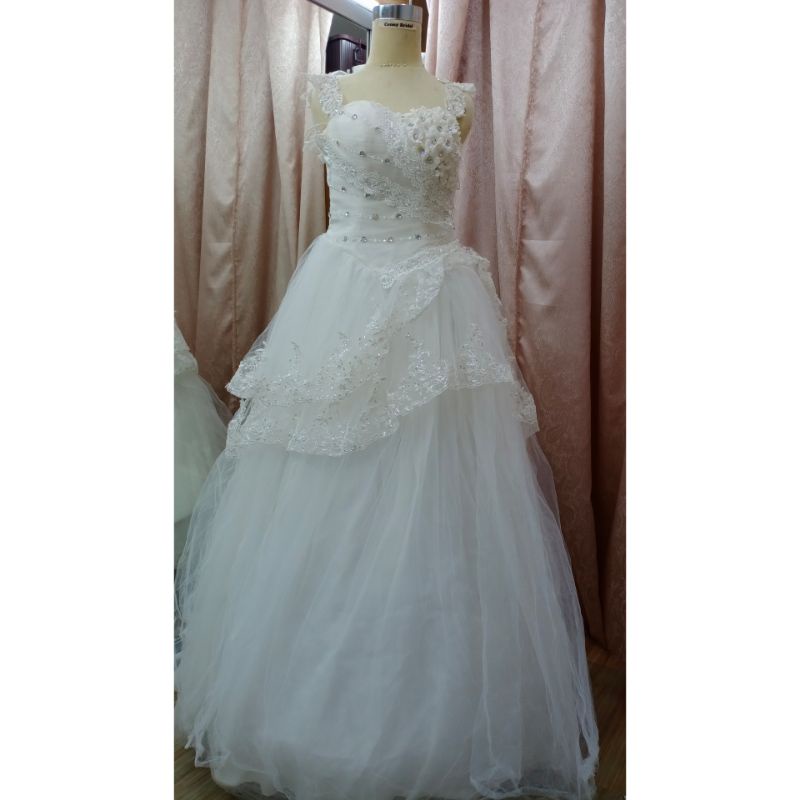 [GRATIS ONGKIR] GAUN WEDDING EKOR 053  / GAUN WEDDING PRELOVED / GAUN PENGANTIN BEKAS
